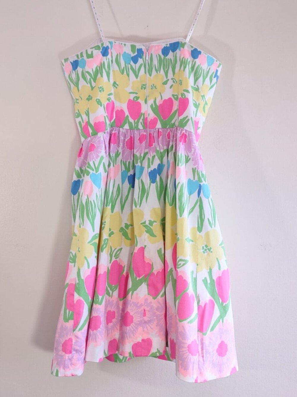 🌷 Lilly Pulitzer Payton Strapless Floral Dress Colorful Tulips Size 2 - Picture 14 of 14